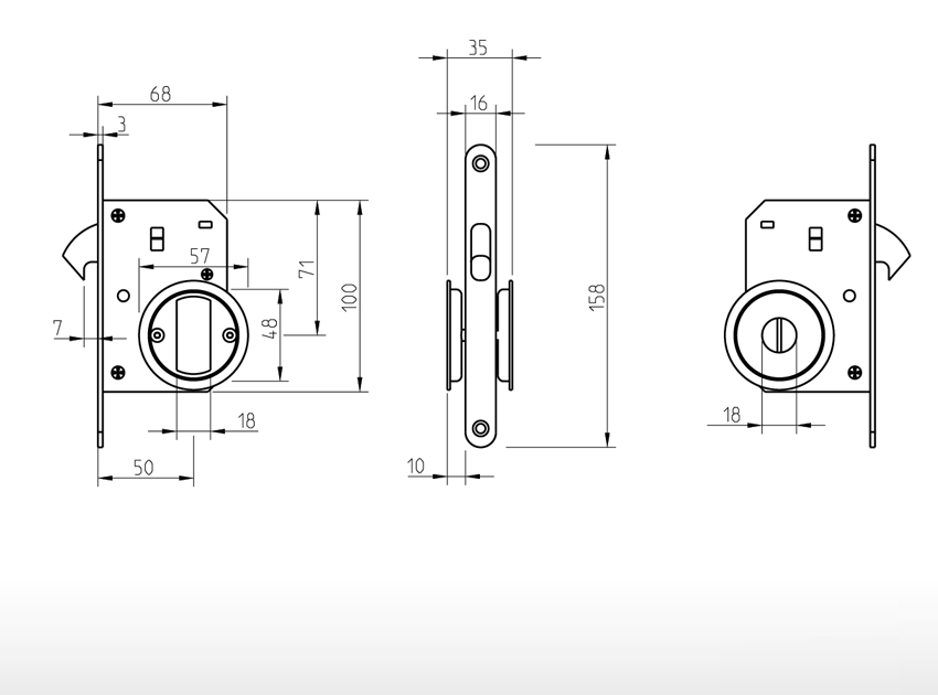 Kit for sliding door - 2850