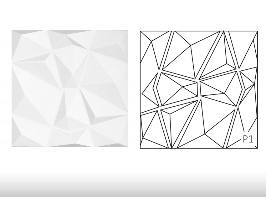 GS 3D Wall decorative panel - Diamond